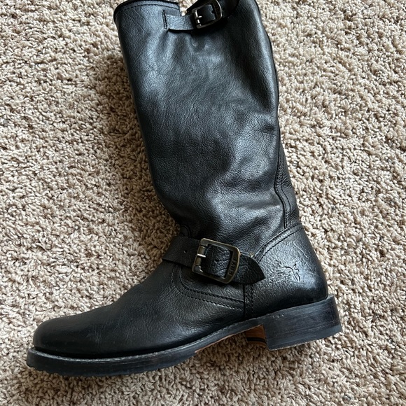 Frye Veronica Slouch leather Boot, 13.75 inch shaft, Black 9.5 - Picture 2 of 9